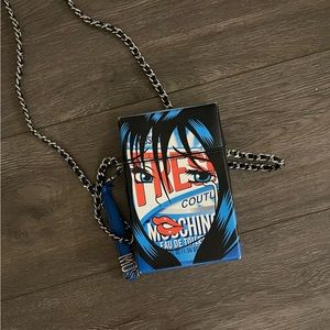RARE Moschino Couture FRESH Detergent Bottle Motif Chain Shoulder Cross Body